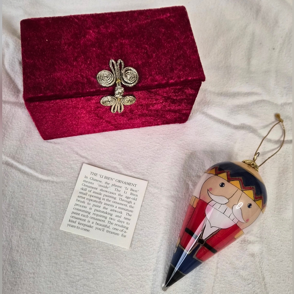 Li Bien 1999 Nutcracker Ornament with Velvet Box